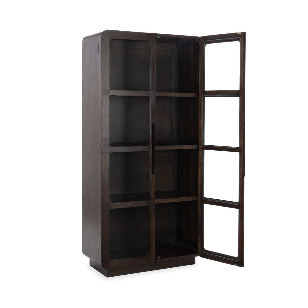 Rogers - Solid Wood Tall Cabinet - Dark Brown