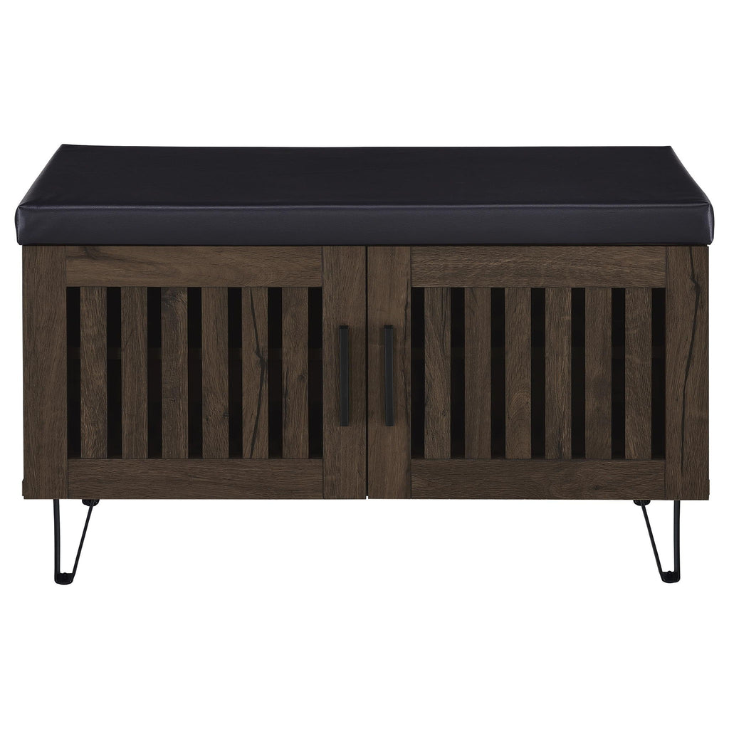 Clackamas - 2 Door Storage Bench With Padded Seat