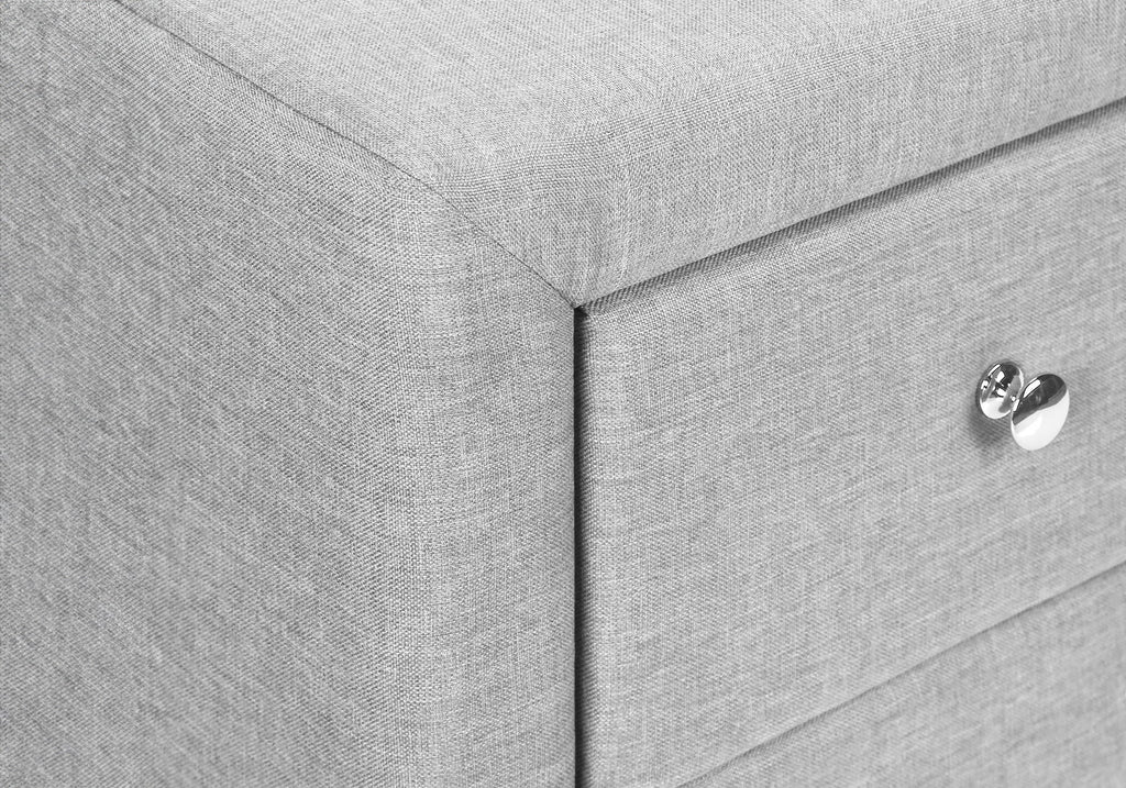 Nightstand, Storage Drawer Versatile Use, Upholstered, Transitional