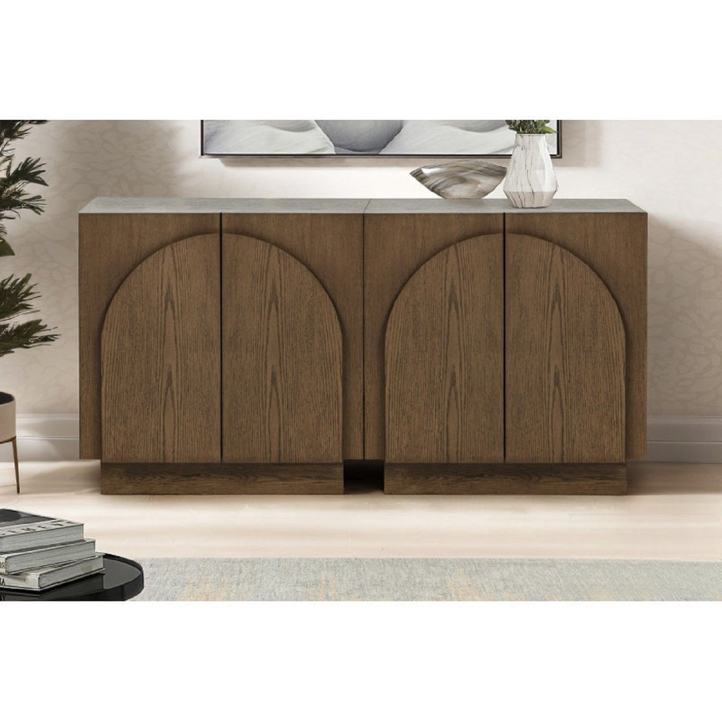 Modern Sideboard Buffet With Arched Cabinet Doors