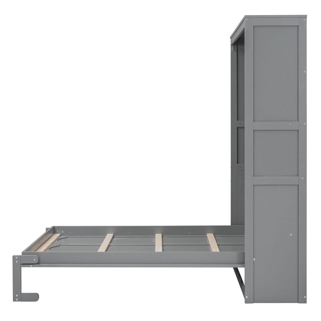 Murphy Wall Bed With Shelves, Space Saving