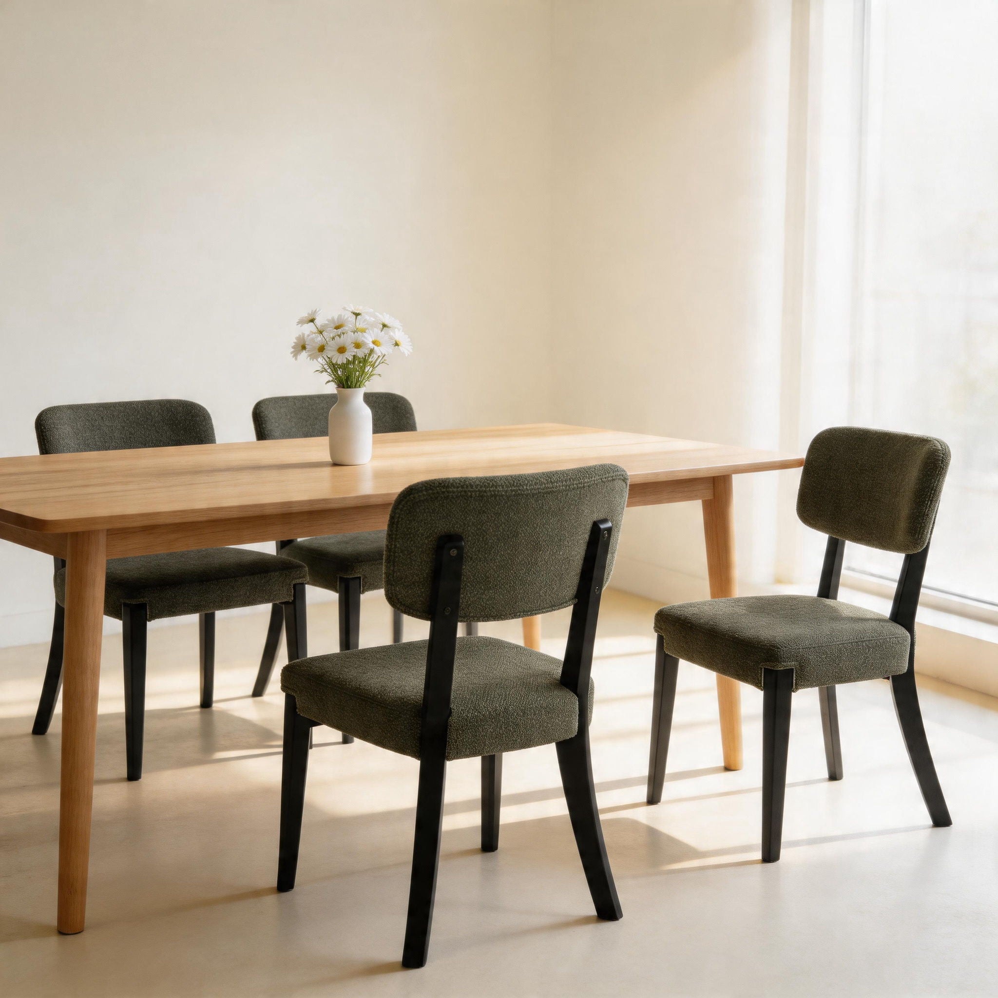 Contemporary Armless Dining Chairs (Set of 2)