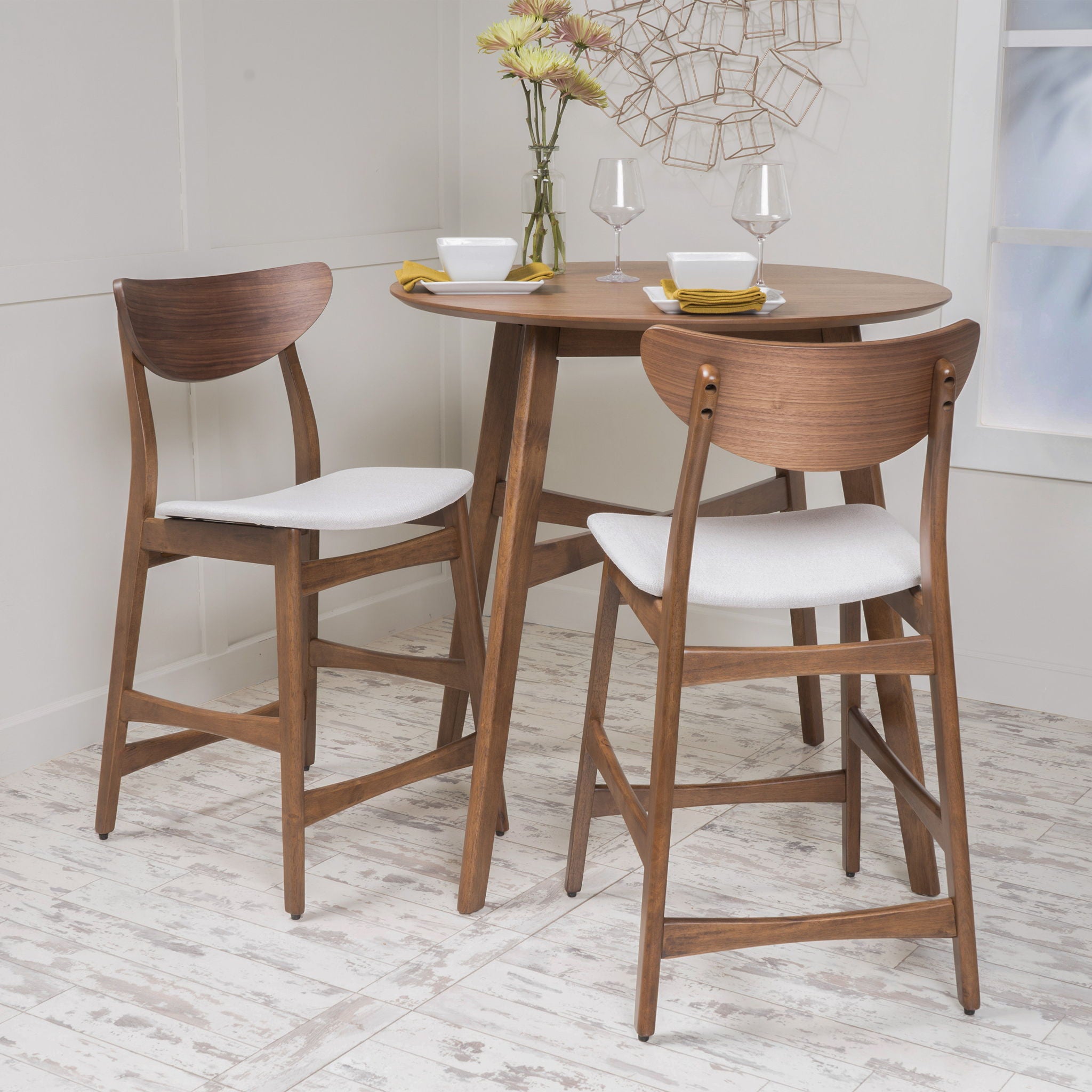 Elegant Counter Height Chair With Cushioned Seat