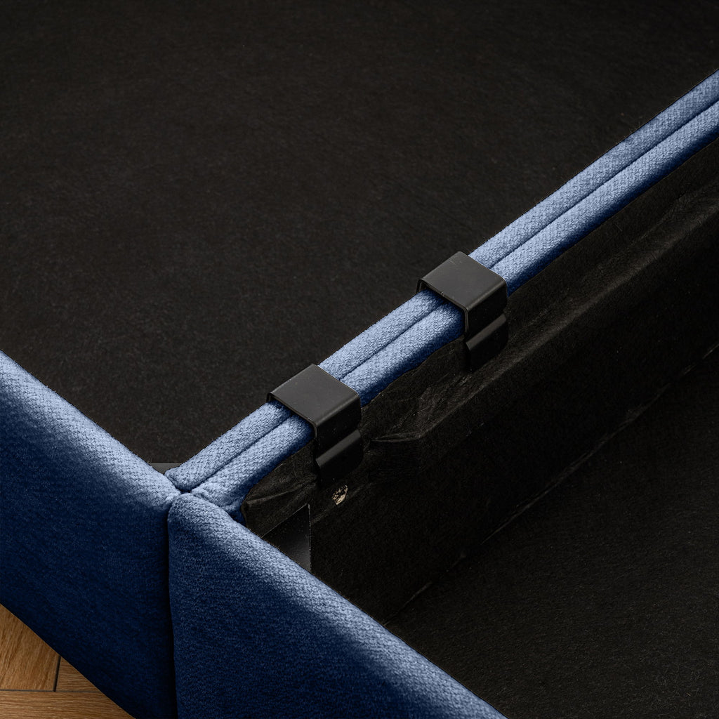 Stylish Sofa With Storage Seat And Cylindrical Backrest