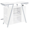 Katia - Wine Cabinet With LED Home Bar, 12 Bottle Storage - Gloss White
