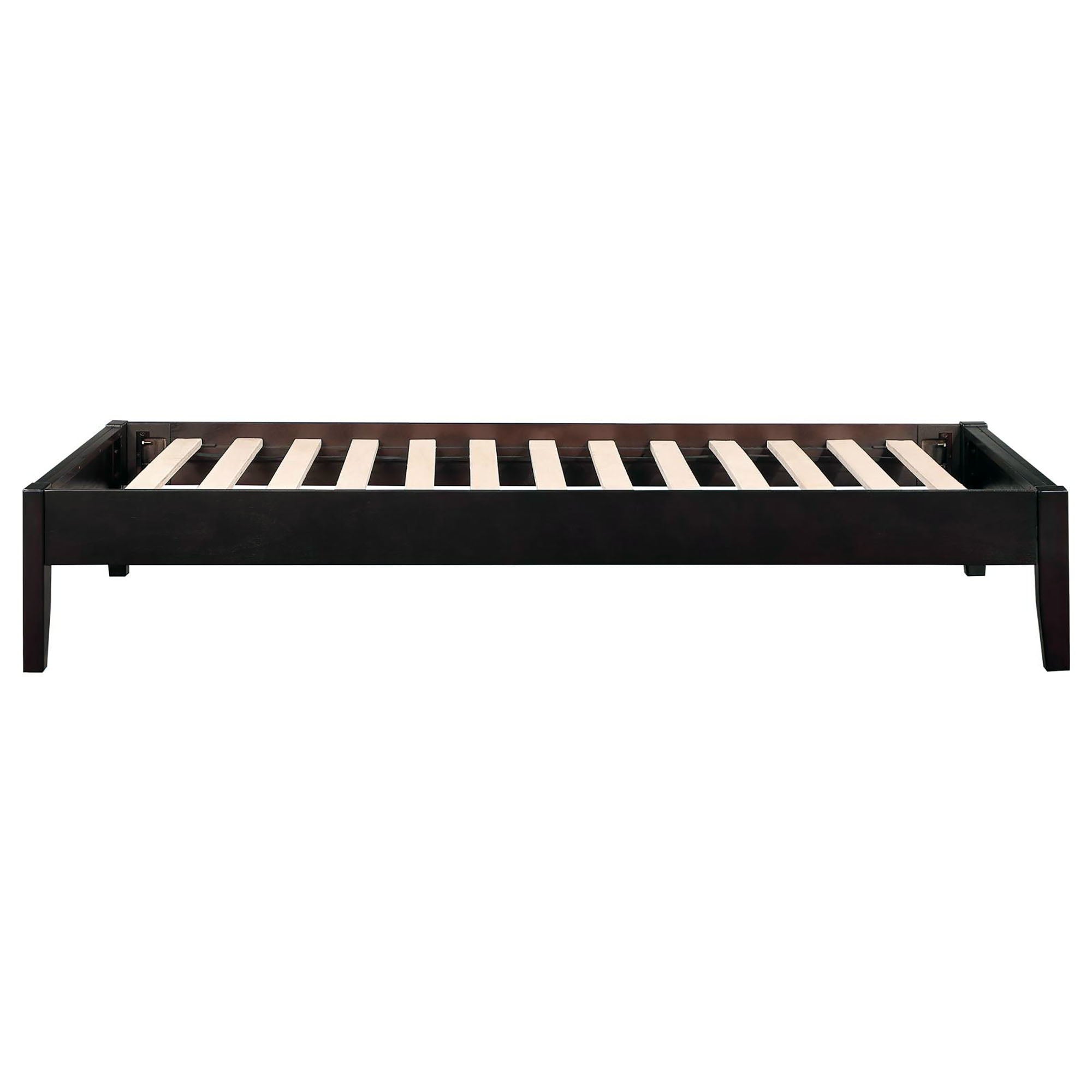 Queen Platform Bed With Tapered Legs - Brown