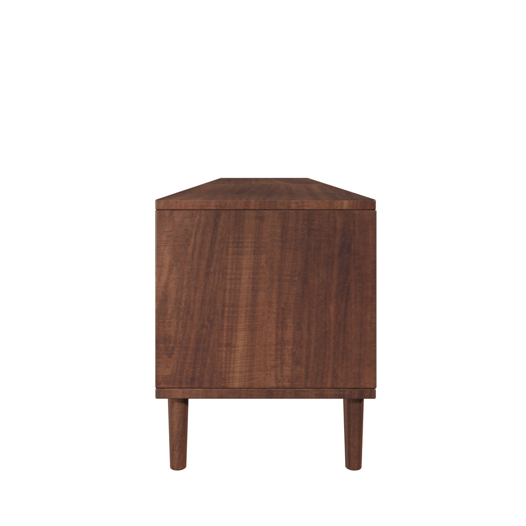 TV Stand, Media Console With 4 Drawers, Soft Closing Hinges - Dark Brown