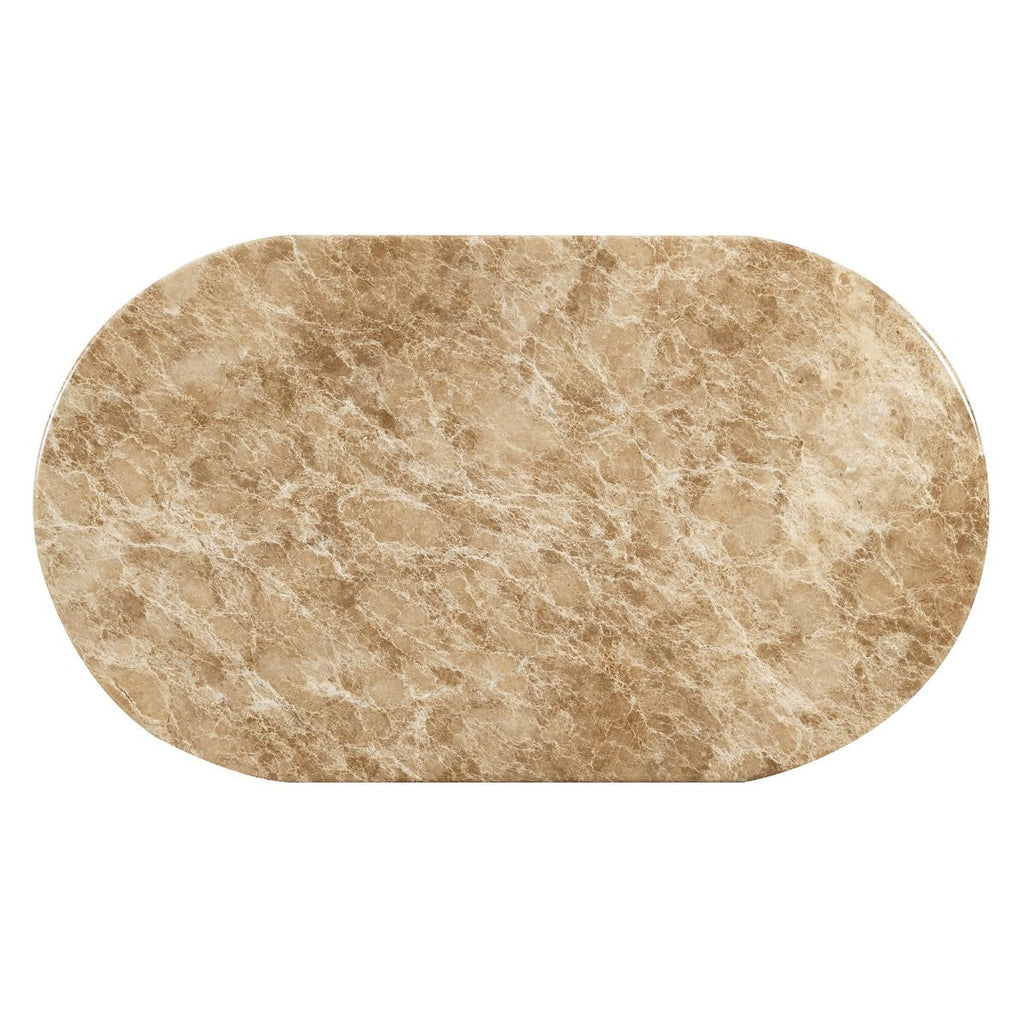 Markku - Coffee Table With Natural Marble - Oak