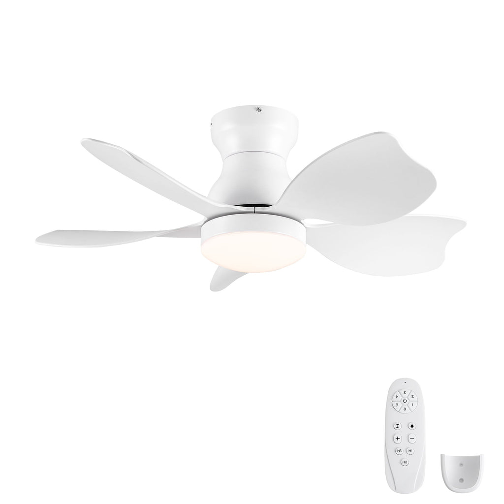Low Profile Flush Mount Ceiling Fan With Light