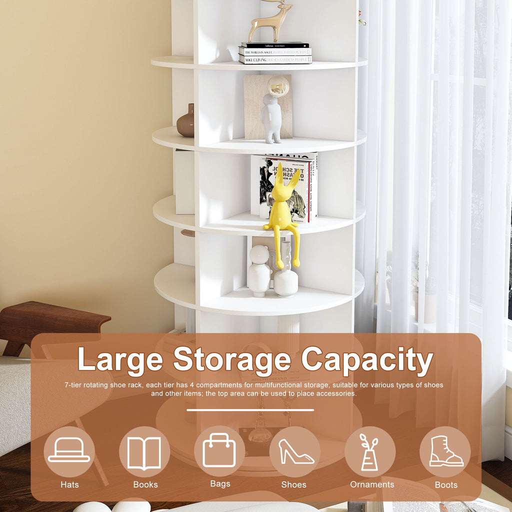 Rotating Shoe Rack Tower