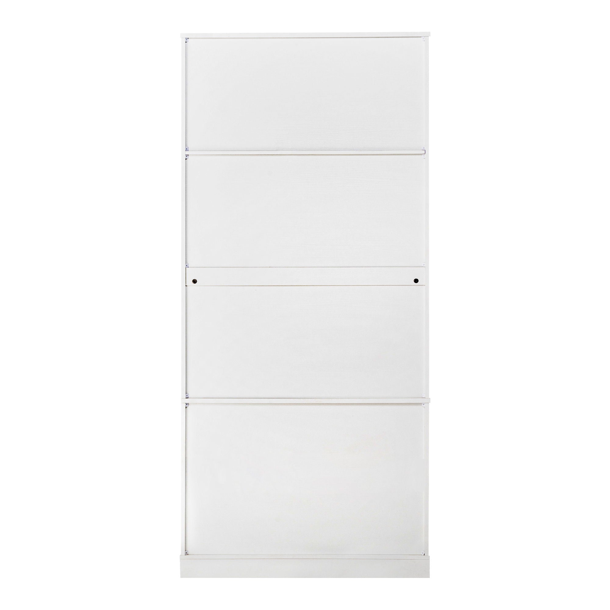 Fluted Kitchen Pantry Cabinet With 2 Large Drawers & 8 Door Spice Rack