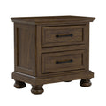 2 Drawer Nightstand With USB Charging Station