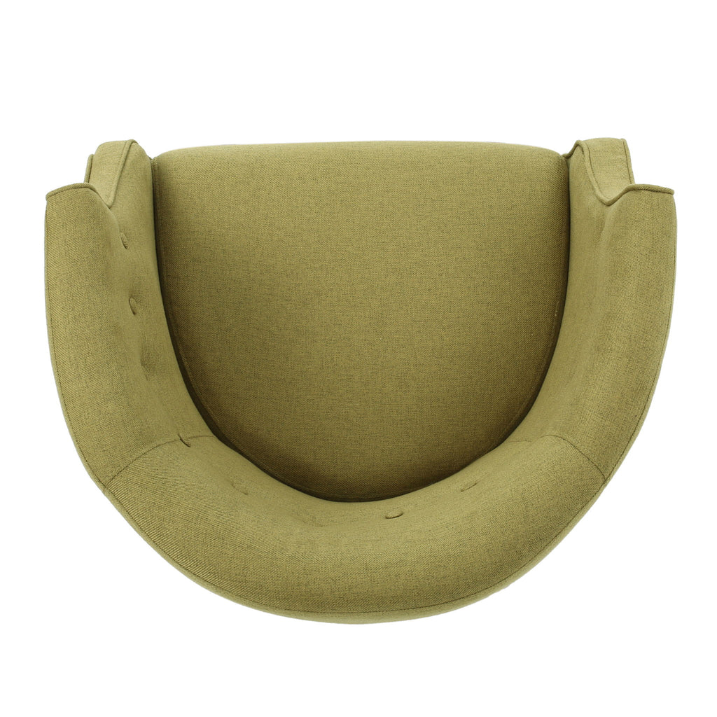 Contemporary Upholstered Club Chair With Button Tufting