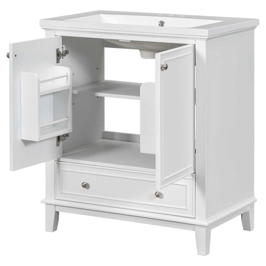 Modern Bathroom Vanity With Sink Combo, Multi Functional Cabinet With Doors And Drawer