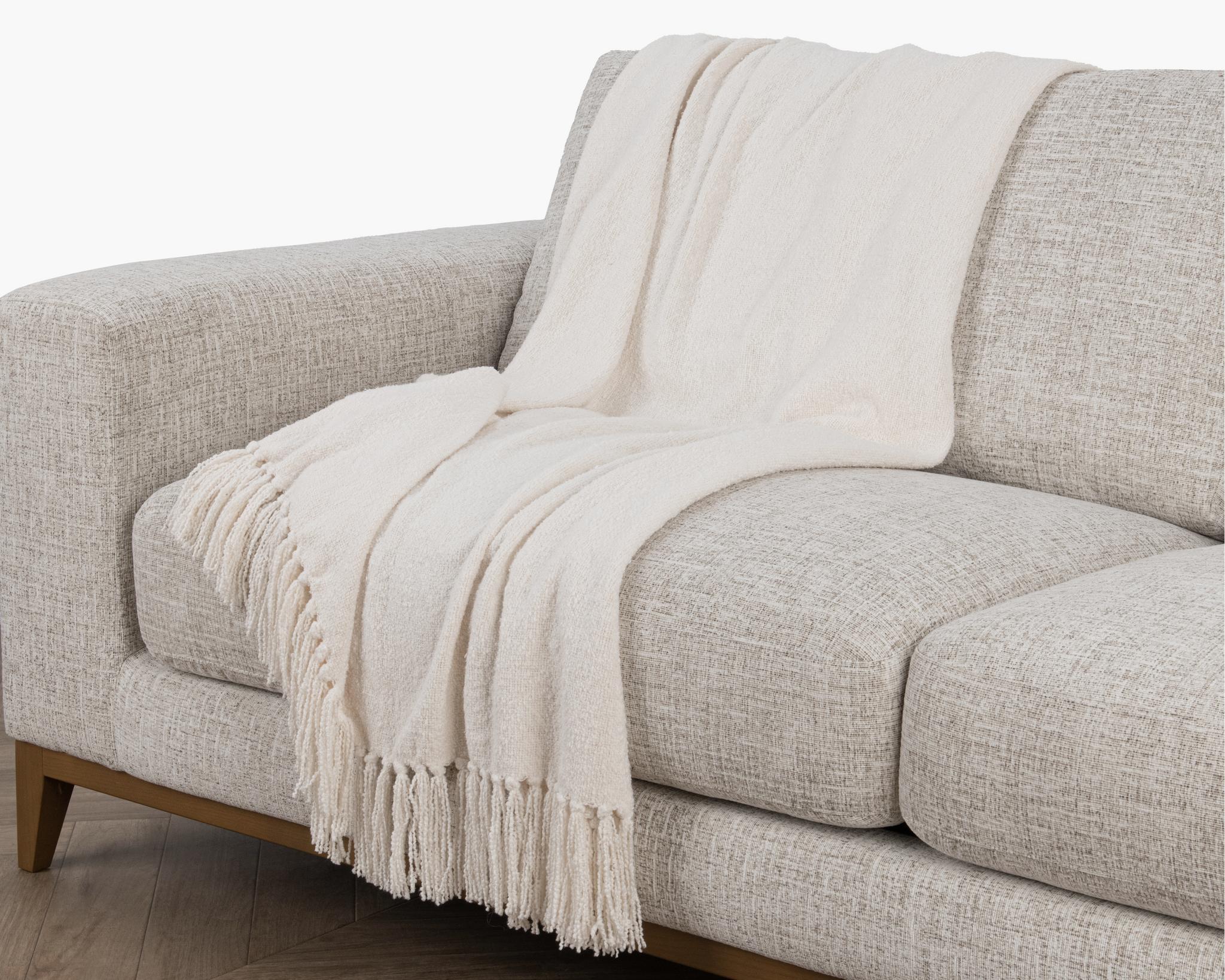Aria - 50" x 70" Boucle Throw - Ivory