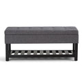 Saxon - Upholstered Transitional Storage Ottoman Bench