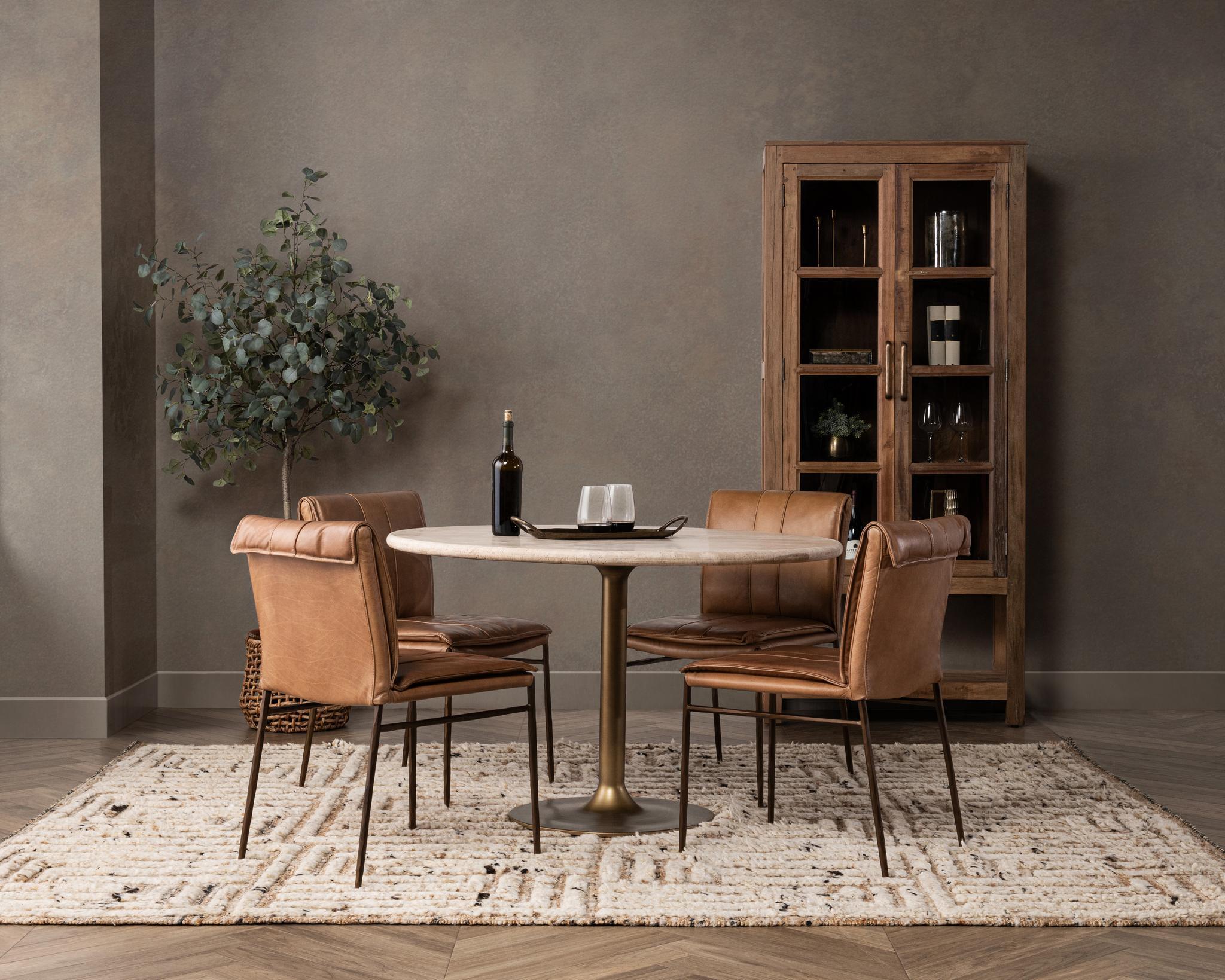 Malani - Travertine Gathering Table