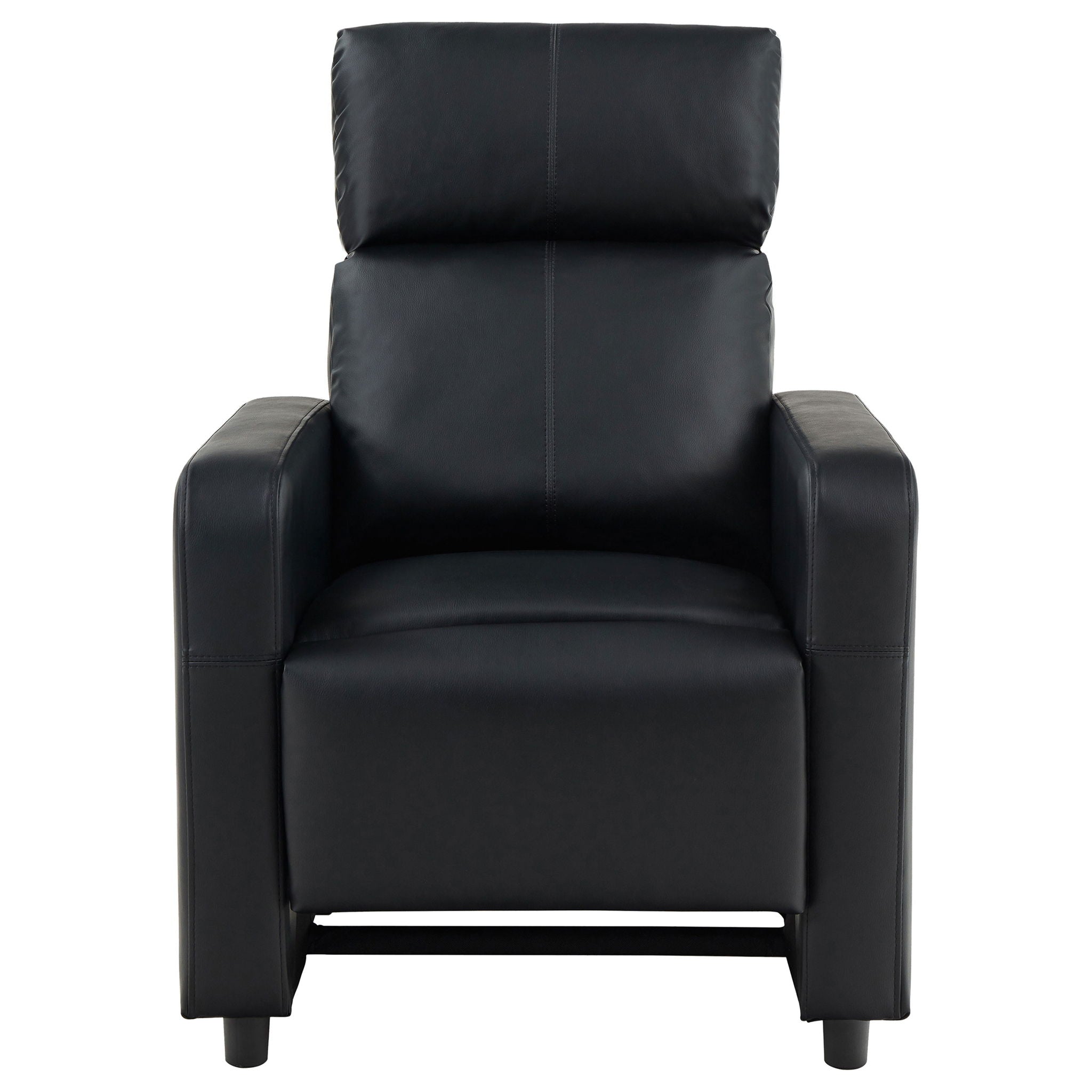 Warren - 5 Seater Home Theater With 4 Wedge Consoles Recliners And Storage Consoles - Black