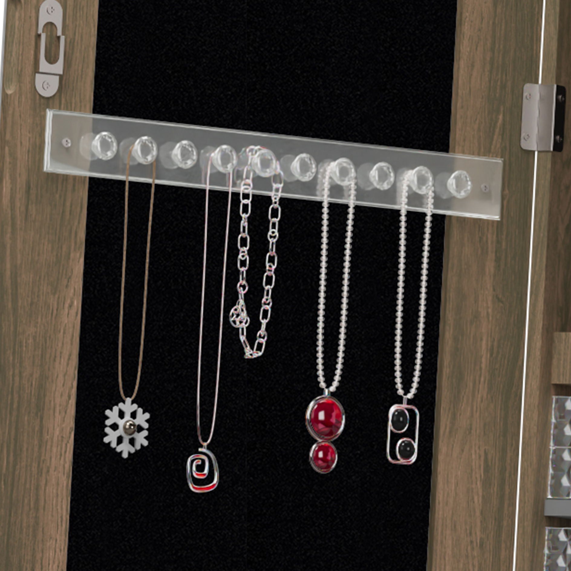 Swivel Jewelry Cabinet With Full Length Mirror