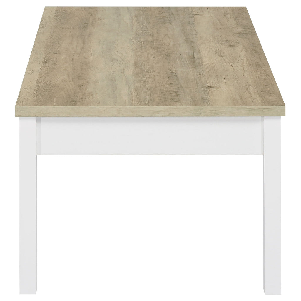 Quintara - 3 Piece Coffee Table Set - Natural / White