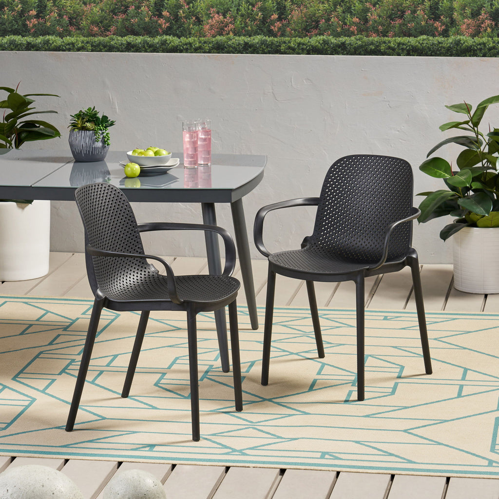 Roxanne - Outdoor Stacking Dining Armchair (Set of 2)