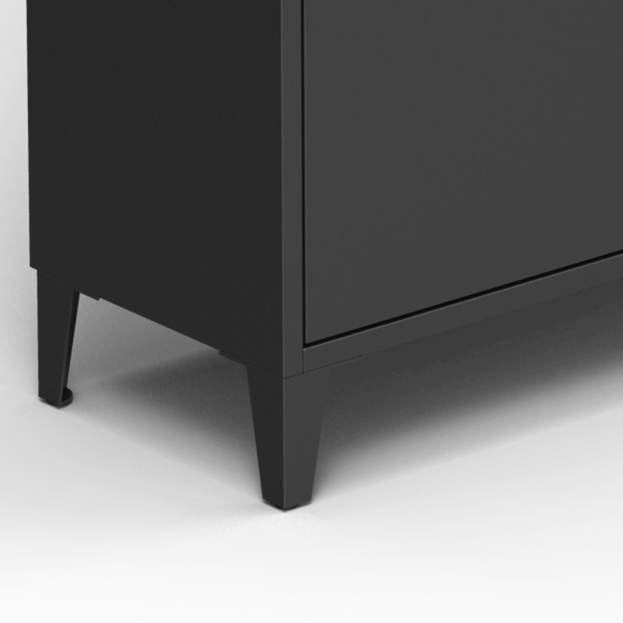 3 Drawer All Steel Shoe Cabinet, Freestanding Storage Organizer With Flip Door