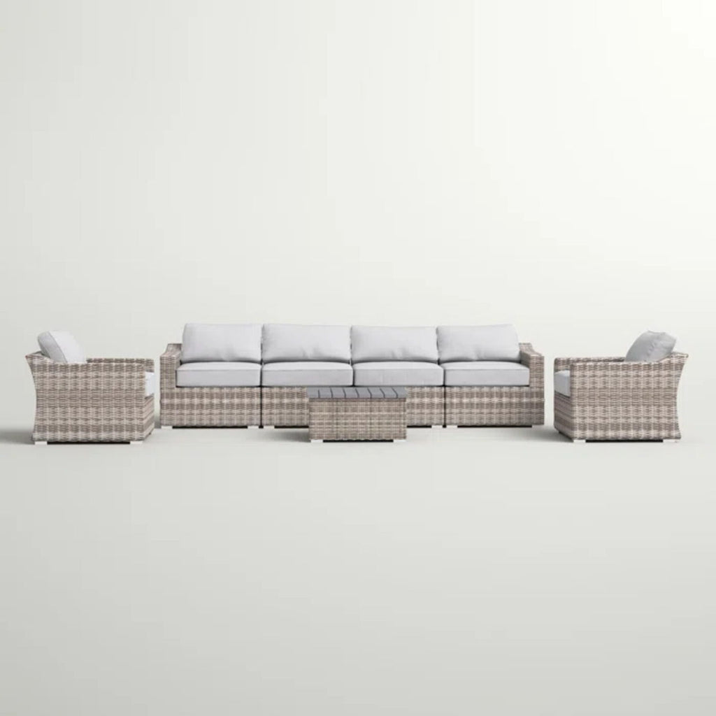Stylish Sofa Seating Group With Cushions Perfect For Outdoor Gatherings