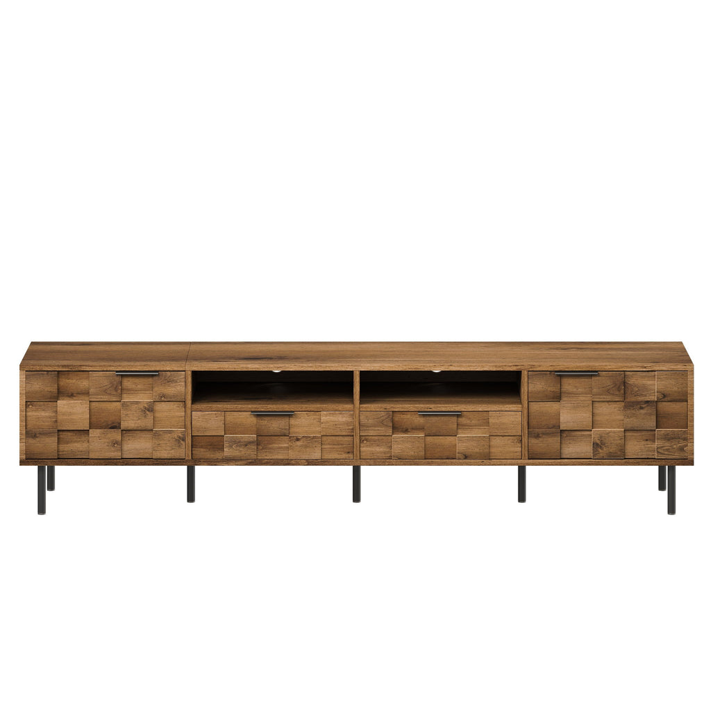 TV Stand With 2 Drawers, Media Console Table, Storage Cabinet With Cable Management