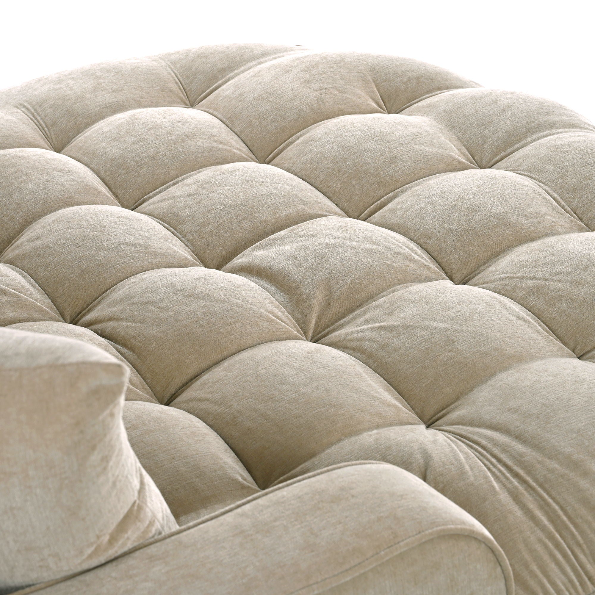Modern Chaise Lounge Upholstered Sofa Couch With Tufted Seat And Detachable Pillows For Living Room