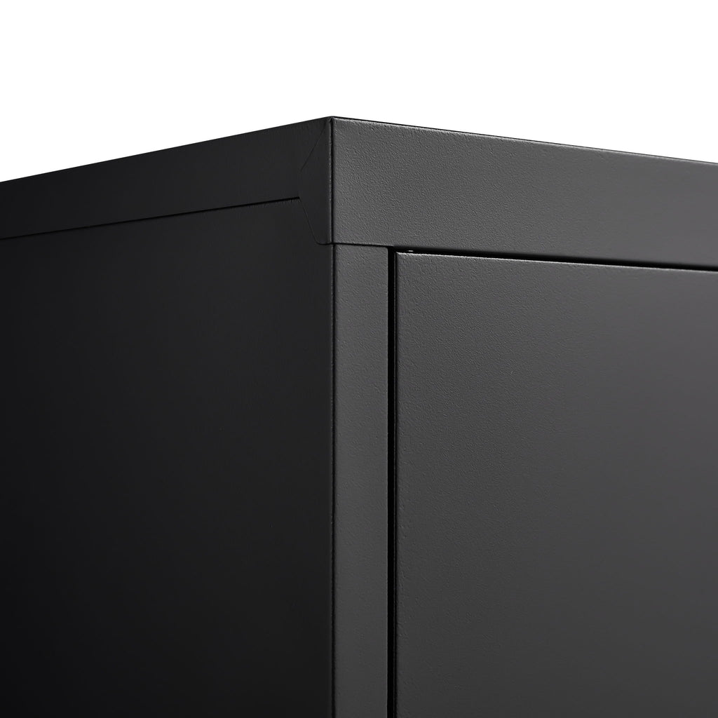 Metal Storage Cabinet With Locking Doors And Adjustable Shelf, Folding Filing Storage Cabinet, Folding Storage Locker Cabinet For Home Office, School, Garage