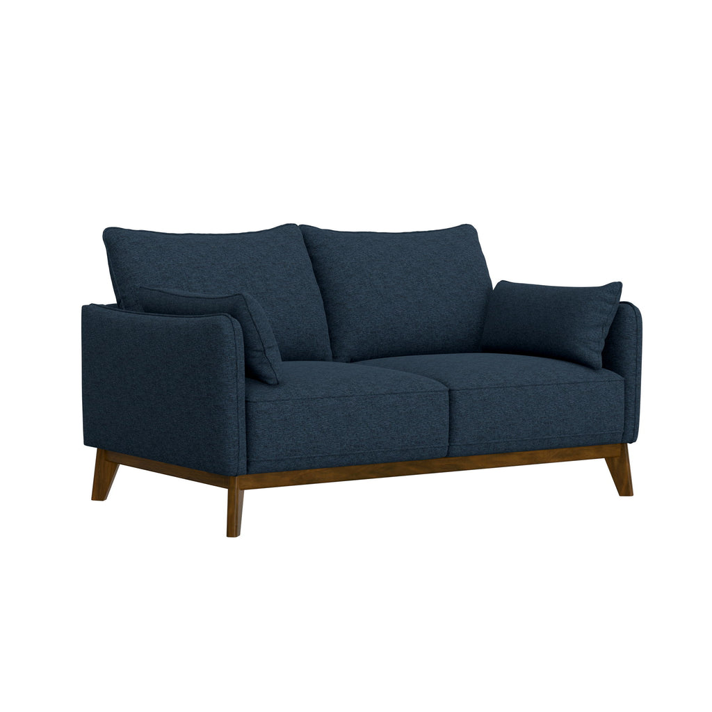 Loveseat With Flared Legs - Blue