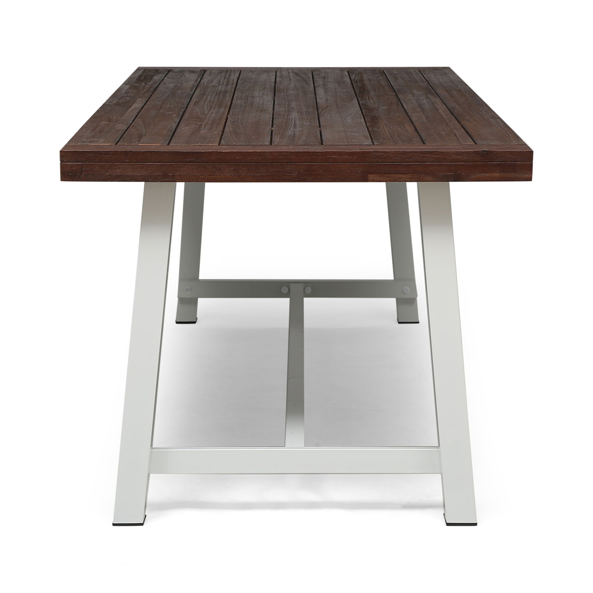 Equilibrium - Outdoor Dining Table With Wooden Frame And Slat Top