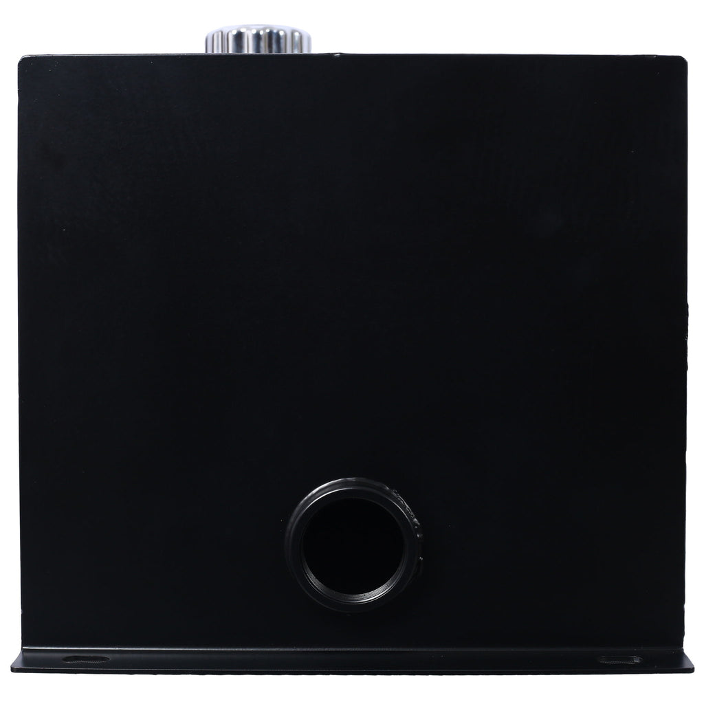 Heavy Duty Hydraulic Fluid Tank 10 Gal Steel Reservoir With Strainer, Gauge & Breather Cap For Tractors & Trucks - Black