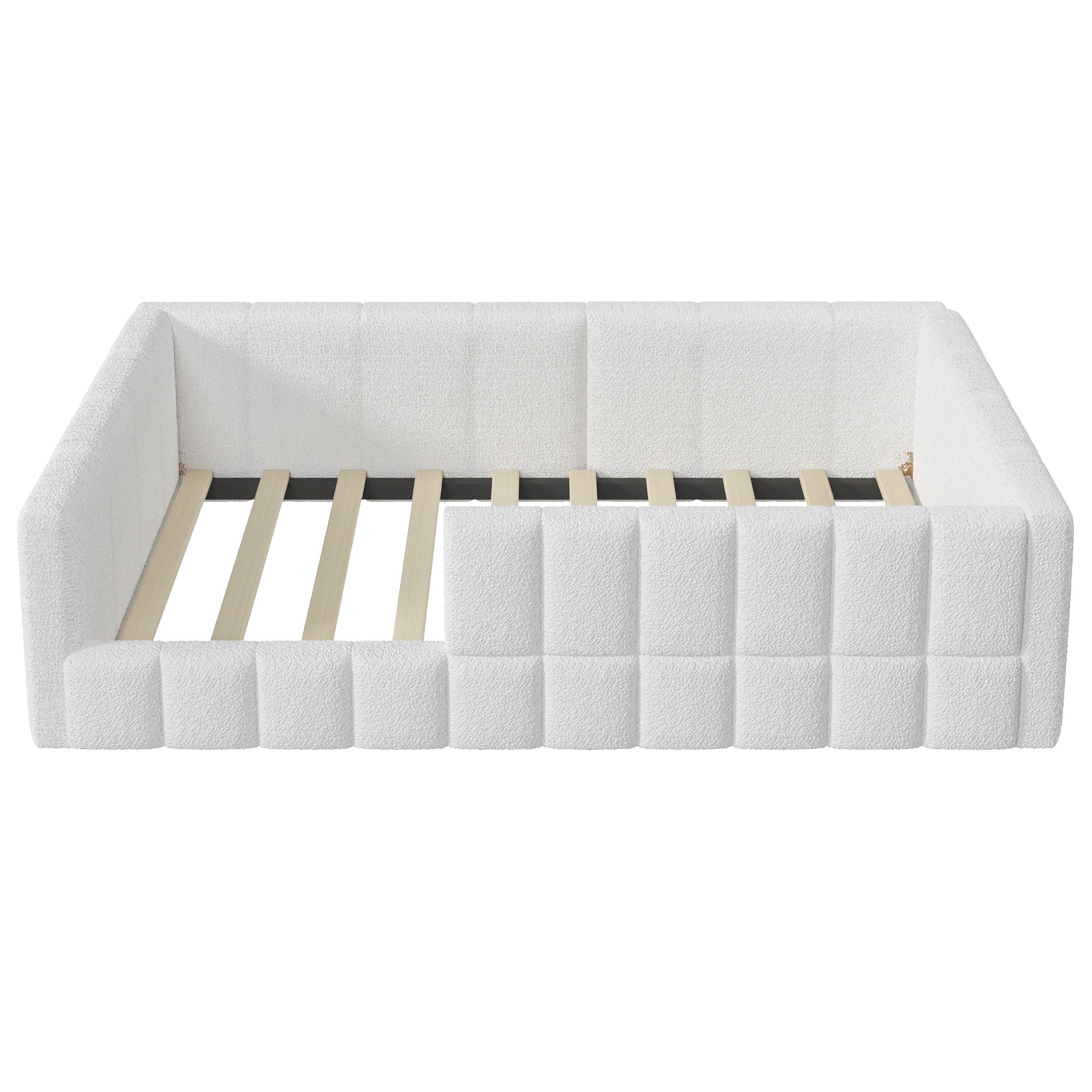 Upholstered Daybed With Soft Padded Cube Design
