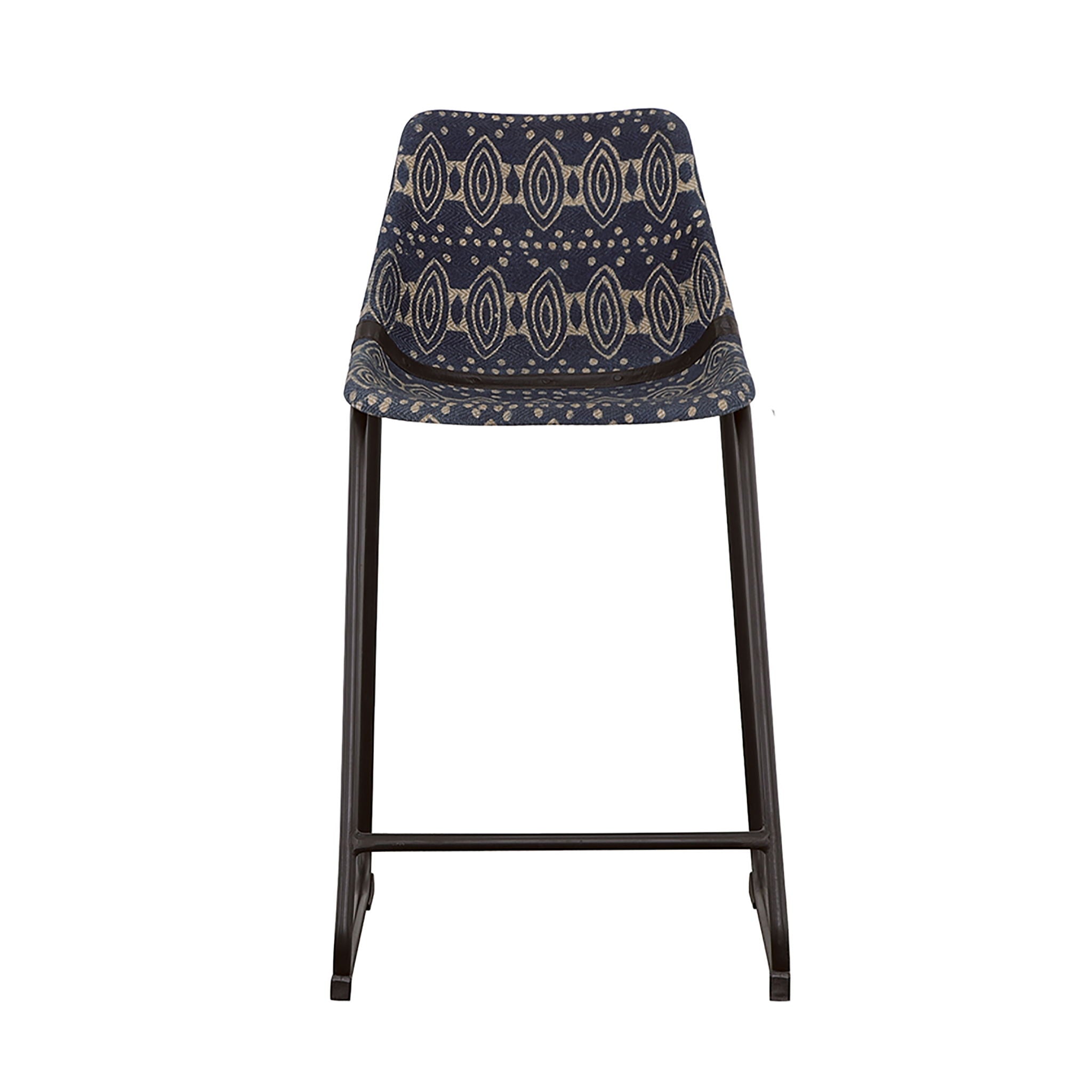 Claire - Canvas Upholstered Counter Chair (Set of 2) - Blue