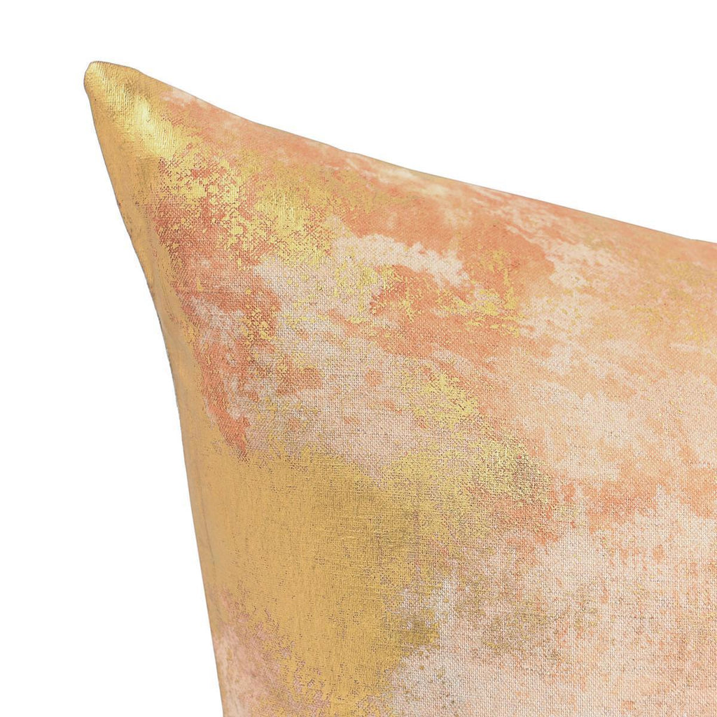 Equilibrium - 22" x 22" Onara Pillow - Burnt Orange / Gold