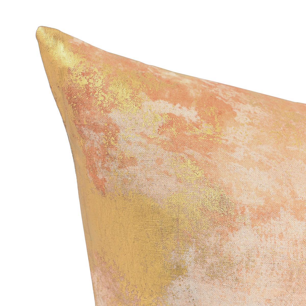 Equilibrium - 22" x 22" Onara Pillow - Burnt Orange / Gold