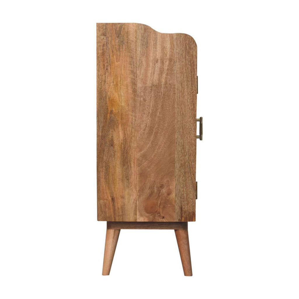 Larissa - T Bar Raised Cabinet - Brown