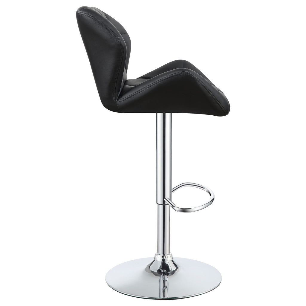 Adjustable Bar Stool With Height-Adjustable Base (Set of 2)