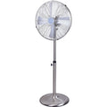 Stand Fan, 4 Blades, Rotary Knob Switch, Oscillation Function, Tilting Angle - Chrome