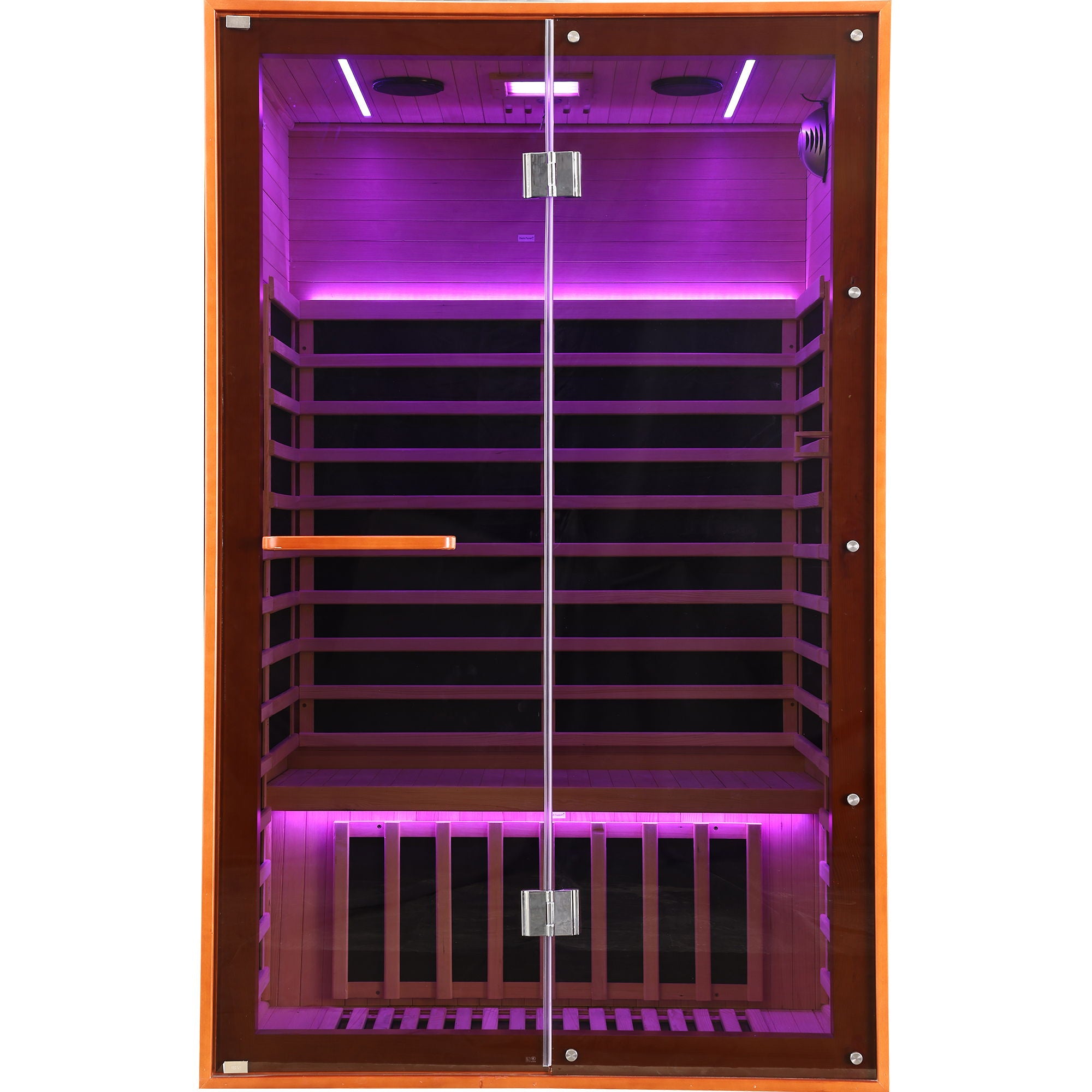 Double Sauna Room With Carbon Heating Plates - American White Oak