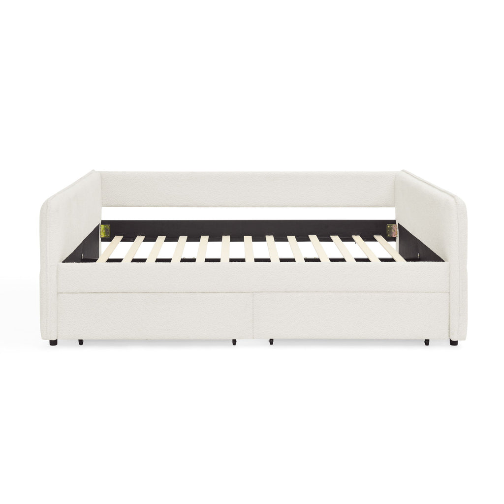 Upholstered Daybed & 2 Drawers