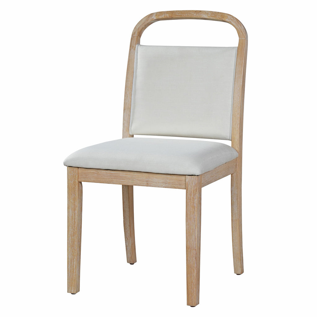 Farmhouse Dining Set With 4 Upholstered Chairs & 1 Bench