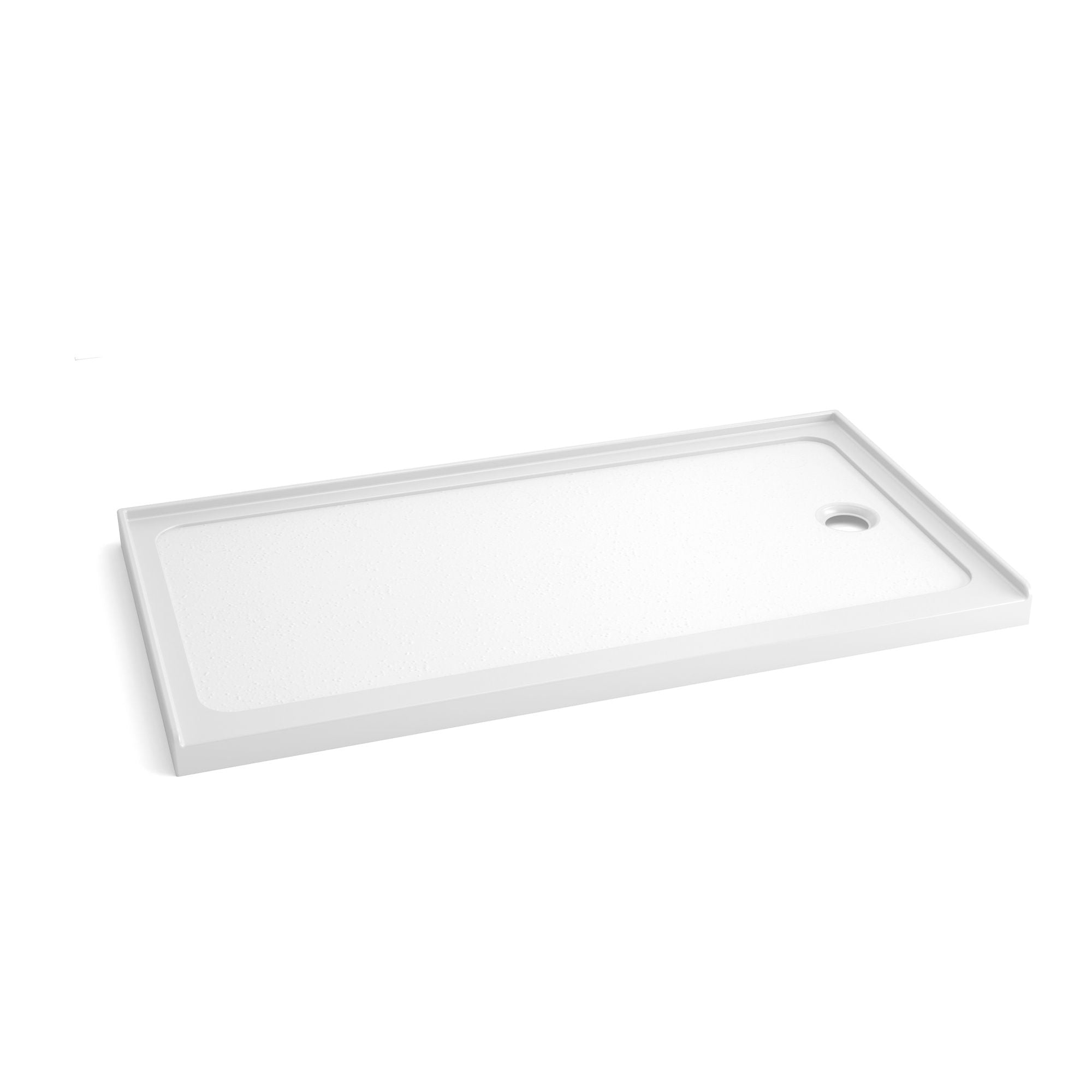 Shower Base Drain With Single Threshold Design