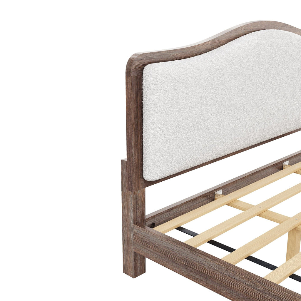 Platform Bed With Upholstered Headboard