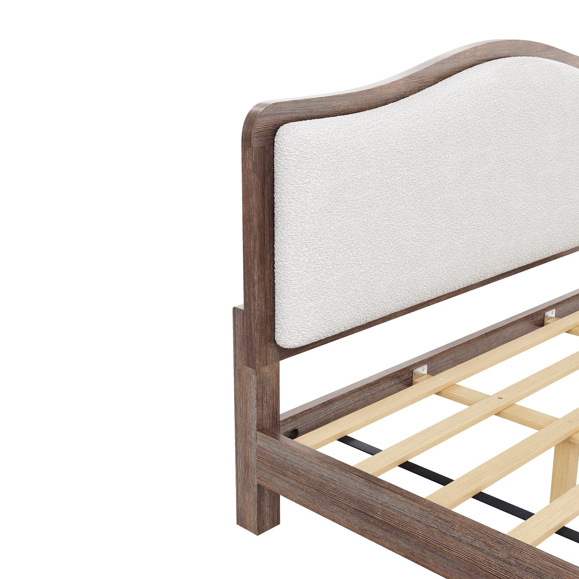 Platform Bed With Upholstered Headboard