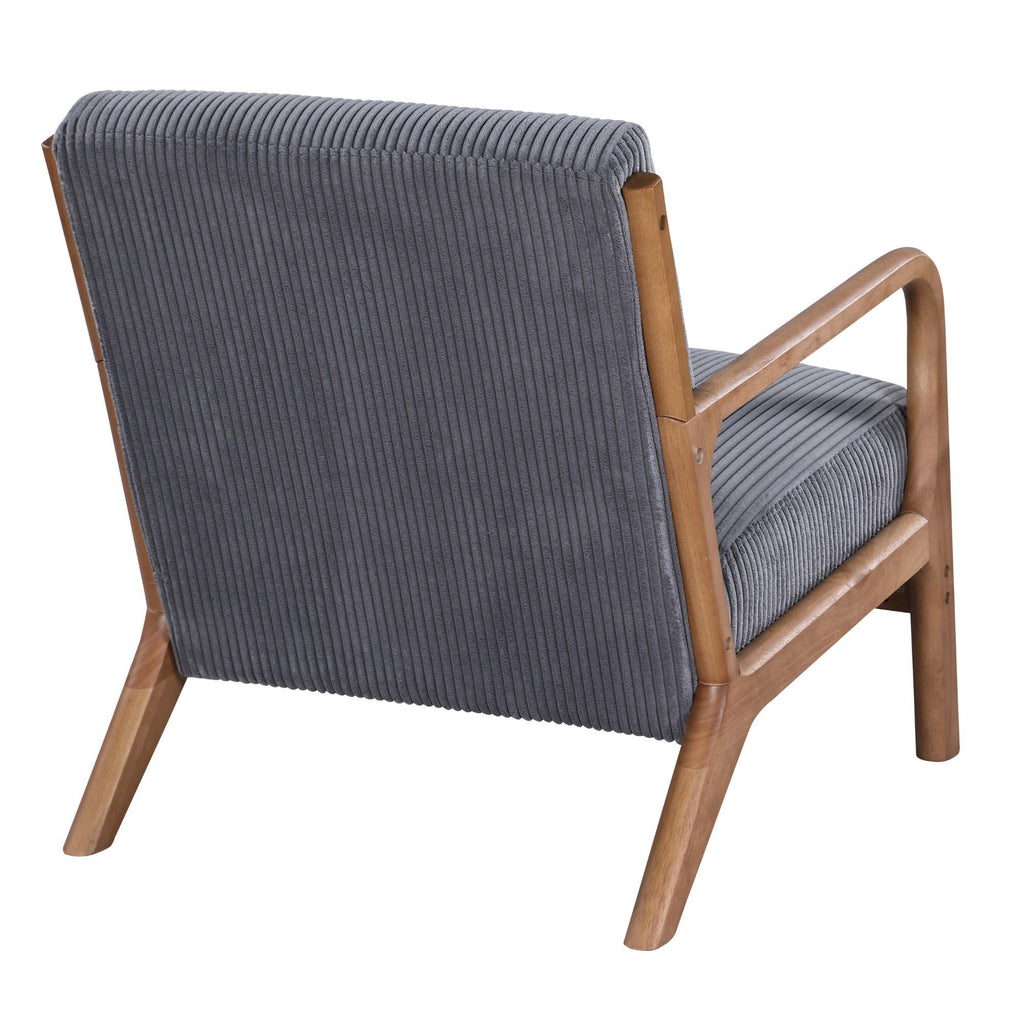 Upholstered Armchair With Back Support Pillow