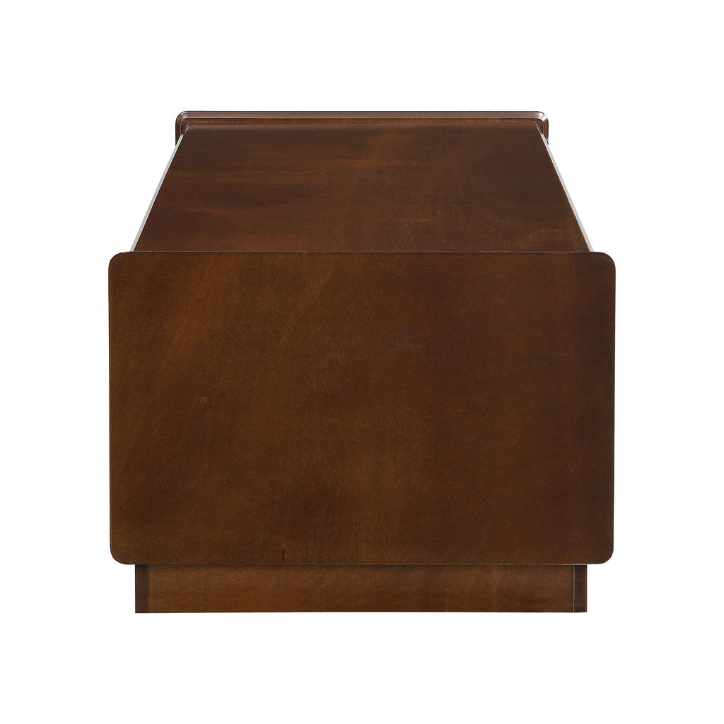 Modern Rectangle Coffee Table With 4 Drawers And 2 Display Shelves