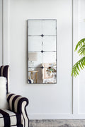 Traditional Decor Style Antique Glass Panel Mirror, Wall Mirror For Bathroom Entryway Console Lean Against Wall