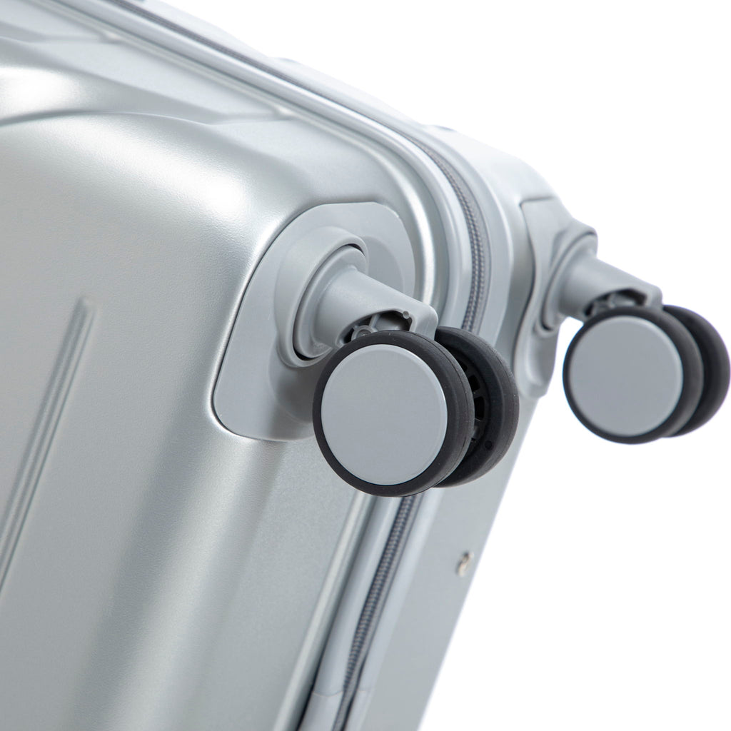 Hard Shell Luggage With Scratch Resistant Surface, 4 Wheels, Combination Lock & Side Hooks